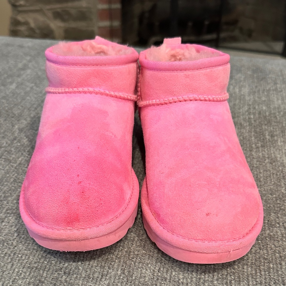 UGG Bright Pink Suede Boots